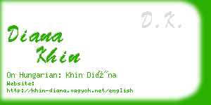 diana khin business card